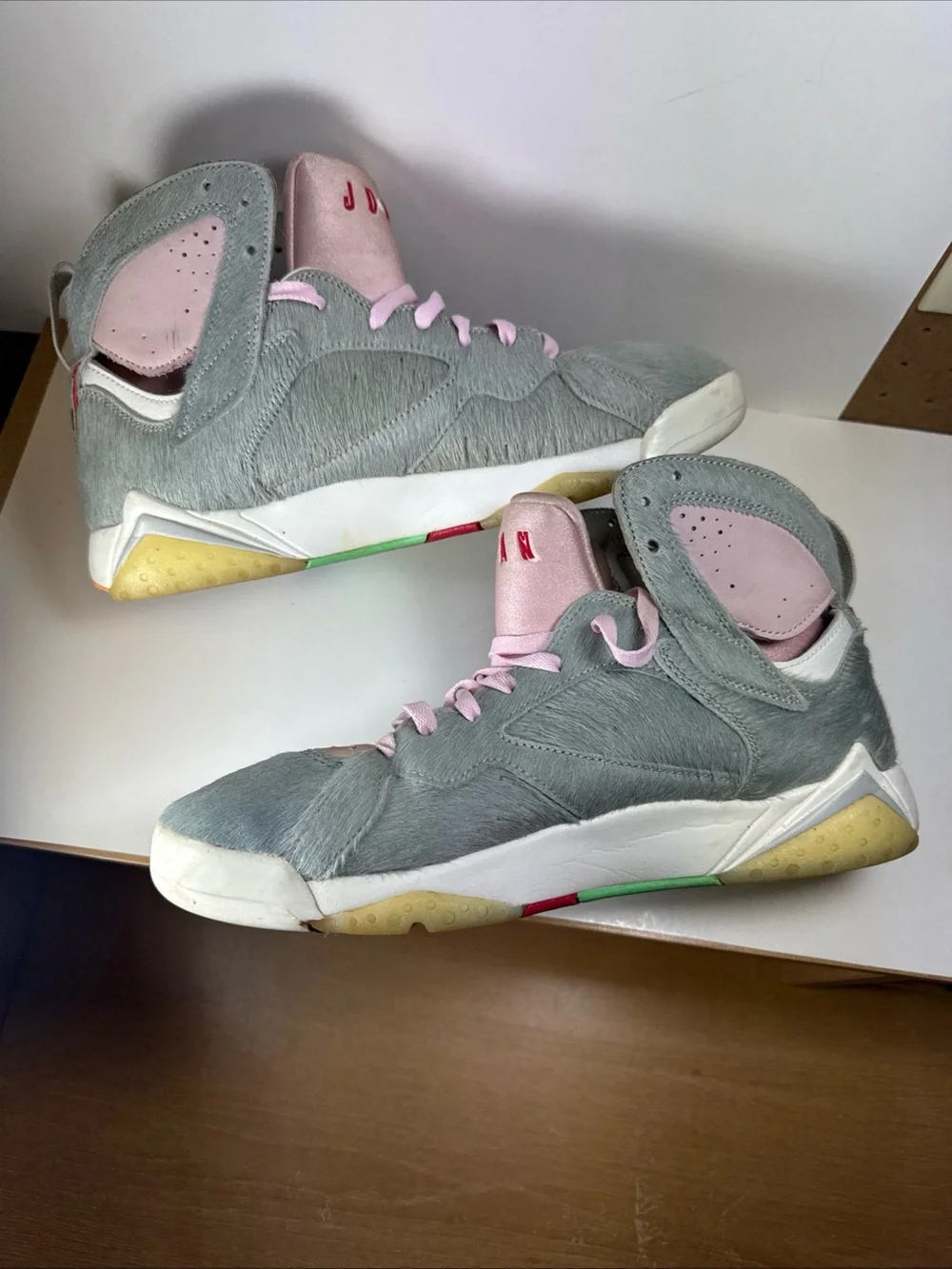 Air Jordan 7 Retro Hare 2.0 'Pink Pony' Men’s Size 10.5 Sneakers